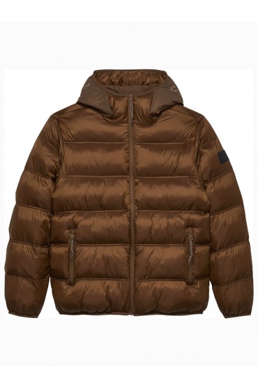 TJM HOODED LOGO PUFFER EXT - ΚΑΦΕ