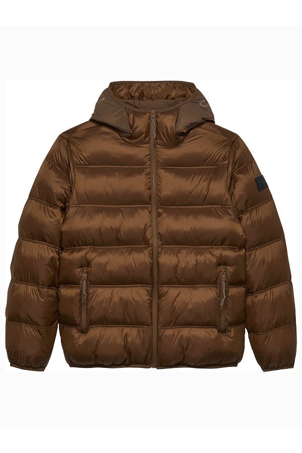 TJM HOODED LOGO PUFFER EXT - ΚΑΦΕ
