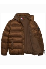 TJM HOODED LOGO PUFFER EXT - ΚΑΦΕ