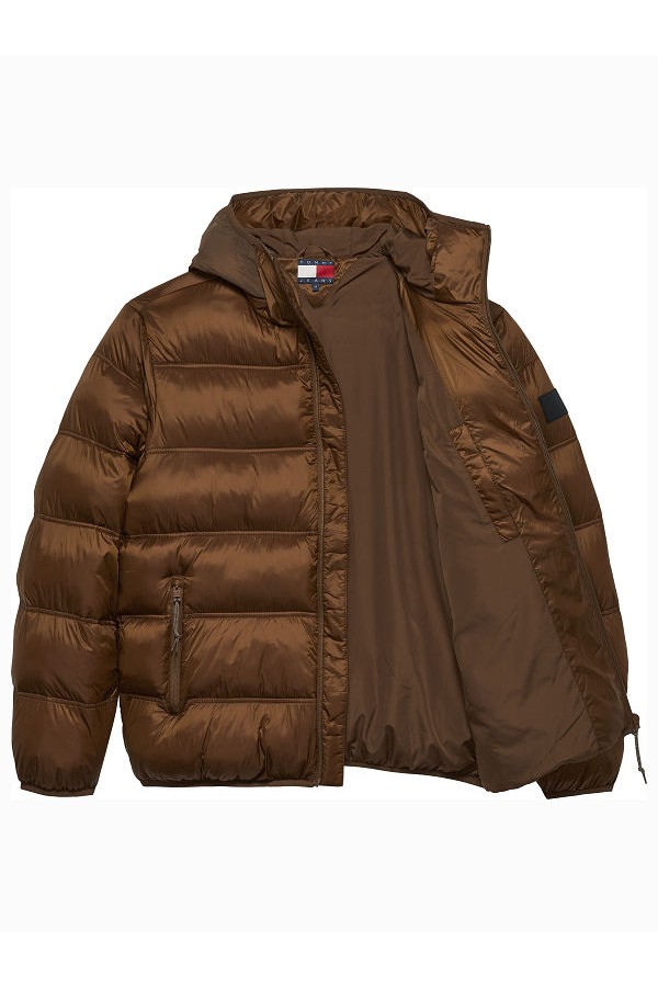TJM HOODED LOGO PUFFER EXT - ΚΑΦΕ