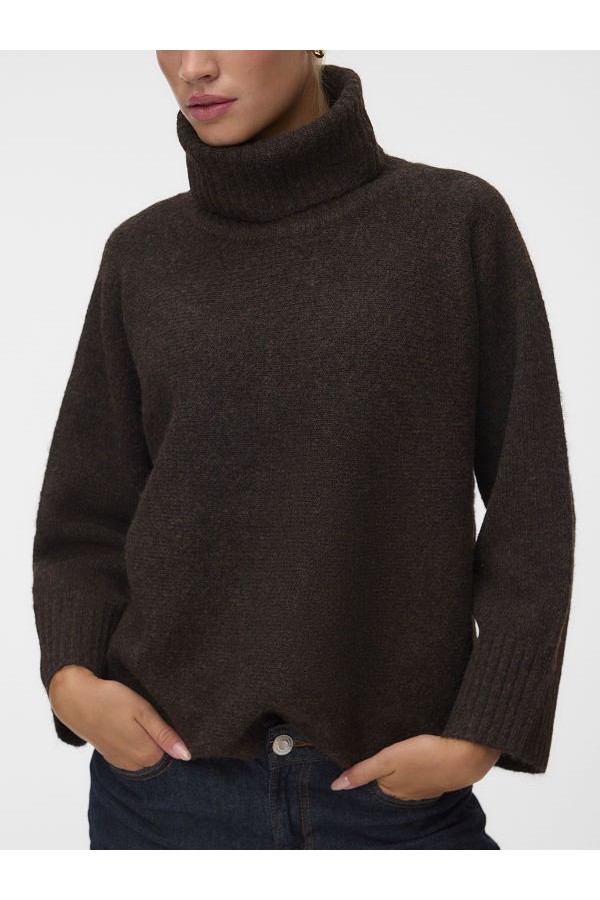 VMVIOLET 7/8 ROLLNECK PULLOVER - ΚΑΦΕ