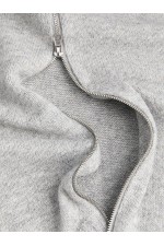JJSOHO OLLIE KNIT HIGH NECK ZIP CAR SN - ΓΚΡΙ