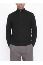 JJSOHO OLLIE KNIT HIGH NECK ZIP CAR SN - ΜΑΥΡΟ
