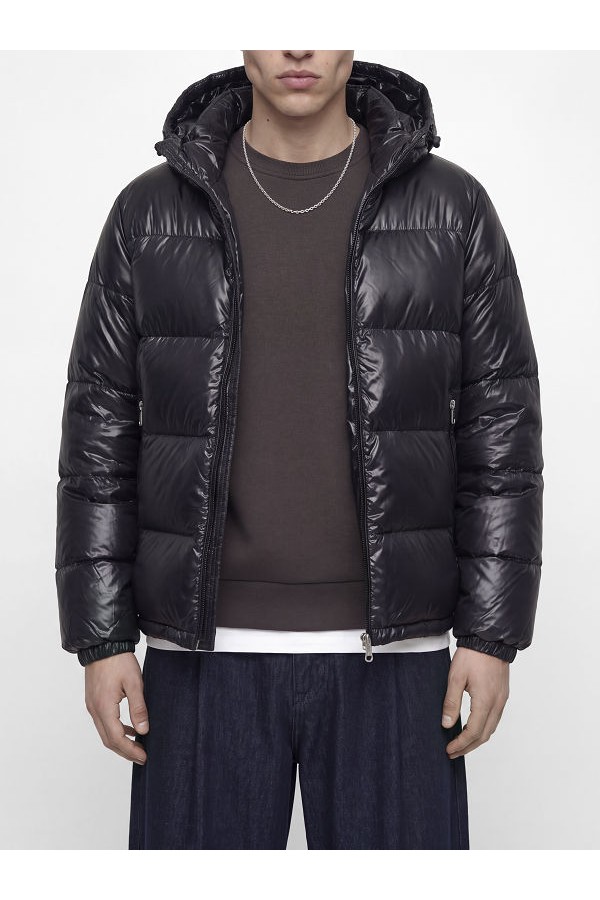 JCOCLUB SHINY PUFFER JACKET BF LN - ΜΑΥΡΟ