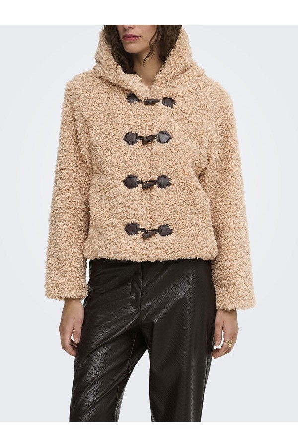 ONLEIRA TEDDY DUFFLE JACKET OTW - ΜΠΕΖ