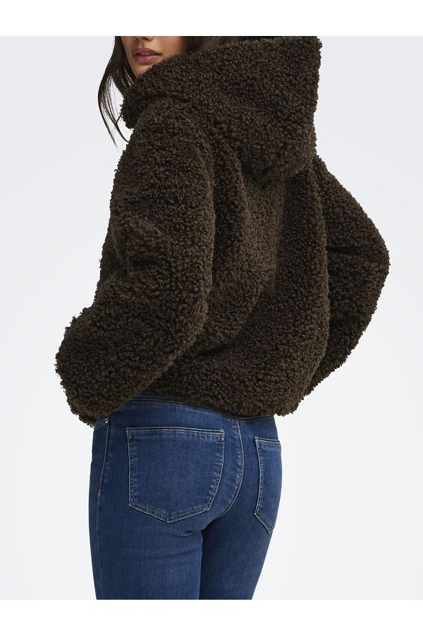 ONLEIRA TEDDY DUFFLE JACKET OTW - ΚΑΦΕ