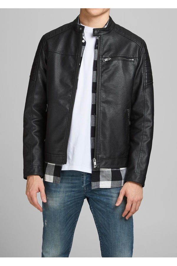 JJEROCKY JACKET NOOS - ΜΑΥΡΟ