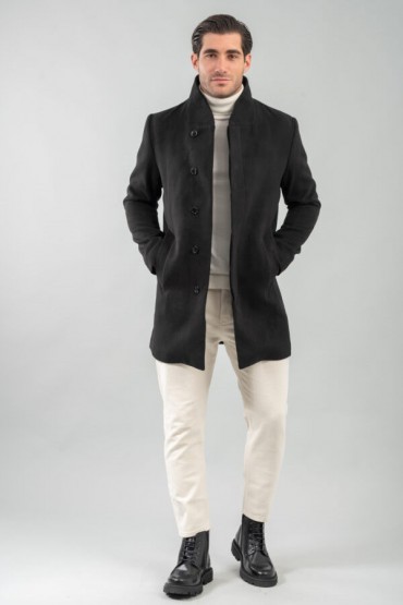 COAT MENS - ΜΑΥΡΟ