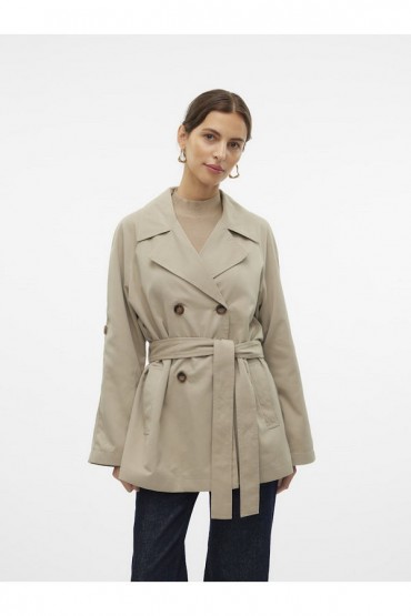 VMLOUBEA TRENCCOAT - ΜΠΕΖ