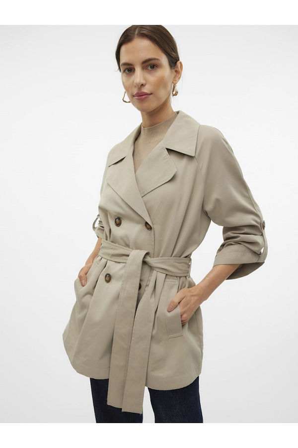 VMLOUBEA TRENCCOAT - ΜΠΕΖ