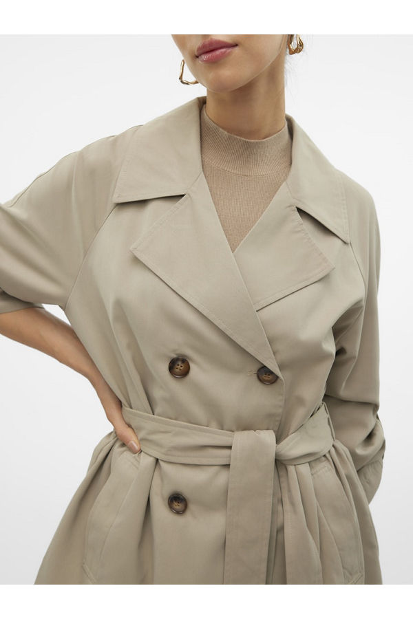 VMLOUBEA TRENCCOAT - ΜΠΕΖ