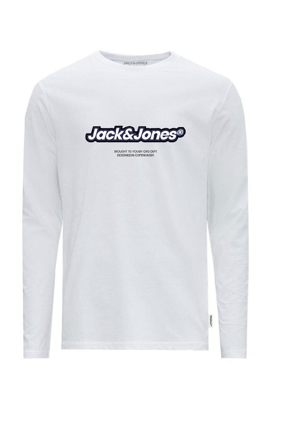 JORVESTERBRO NEWTON BRANDING TEE LS CN - ΛΕΥΚΟ