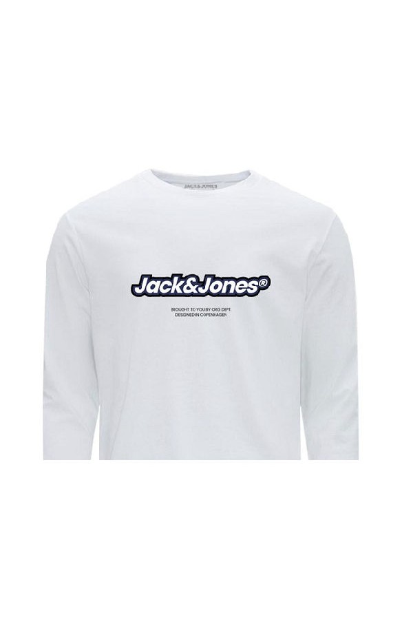 JORVESTERBRO NEWTON BRANDING TEE LS CN - ΛΕΥΚΟ
