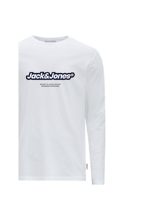 JORVESTERBRO NEWTON BRANDING TEE LS CN - ΛΕΥΚΟ