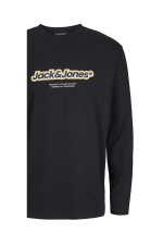 JORVESTERBRO NEWTON BRANDING TEE LS CN - ΜΑΥΡΟ