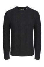 JCOCIPHER KNIT CREW NECK PLS - ΜΑΥΡΟ