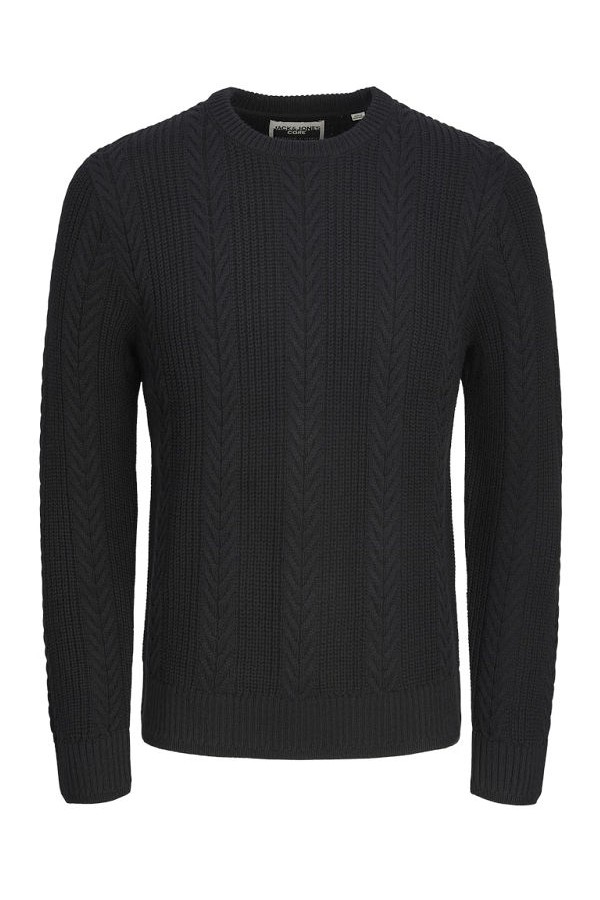 JCOCIPHER KNIT CREW NECK PLS - ΜΑΥΡΟ