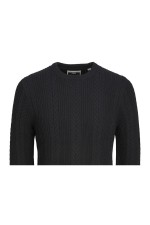 JCOCIPHER KNIT CREW NECK PLS - ΜΑΥΡΟ