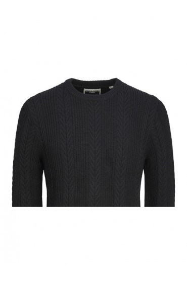 JCOCIPHER KNIT CREW NECK PLS - ΜΑΥΡΟ