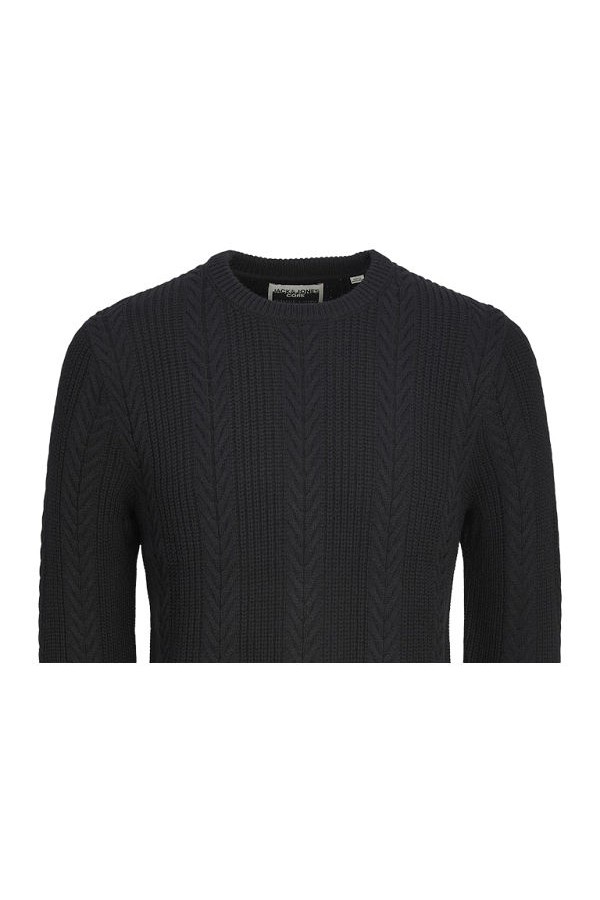 JCOCIPHER KNIT CREW NECK PLS - ΜΑΥΡΟ