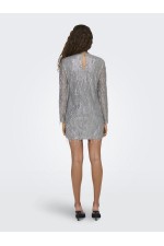 ONLANIKA SPACY LS SHORT DRESS WVN - ΓΚΡΙ