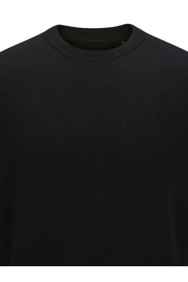 JPRWASON KNIT CREW NECK SS STYD AW24 - ΜΑΥΡΟ