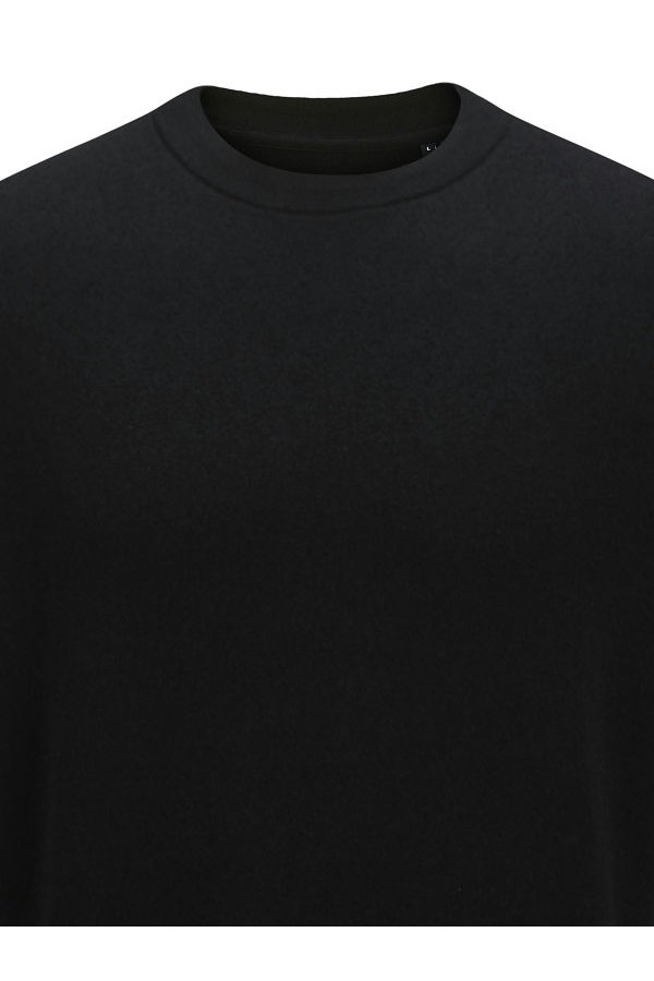 JPRWASON KNIT CREW NECK SS STYD AW24 - ΜΑΥΡΟ