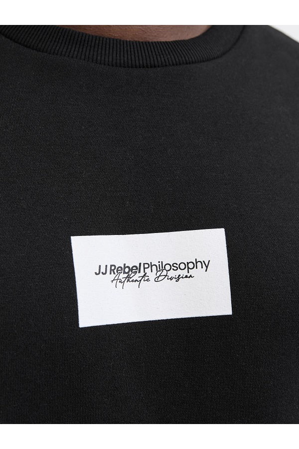 JREBDUKE SWEAT CREW NECK - ΜΑΥΡΟ