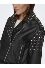 ONLDESTINY FAUX LEATHER BIKER OTW - ΜΑΥΡΟ