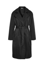NMMANYA L/S TRENCHCOAT NOOS - ΜΑΥΡΟ