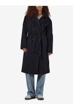NMMANYA L/S TRENCHCOAT NOOS - ΜΑΥΡΟ