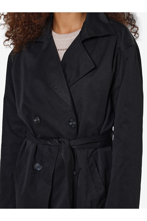 NMMANYA L/S TRENCHCOAT NOOS - ΜΑΥΡΟ