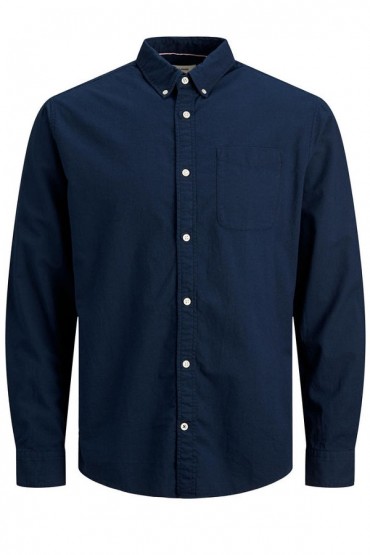 JJEOXFORD SHIRT L/S S21 NOOS - ΜΠΛΕ