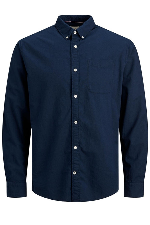JJEOXFORD SHIRT L/S S21 NOOS - ΜΠΛΕ