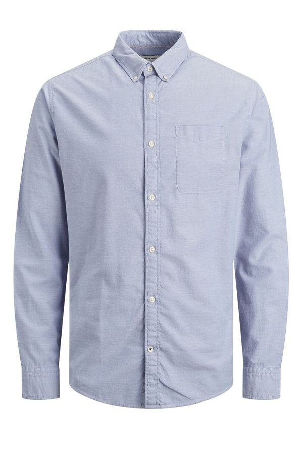 JJEOXFORD SHIRT L/S S21 NOOS - ΜΠΛΕ ΑΝΟΙΧΤΟ