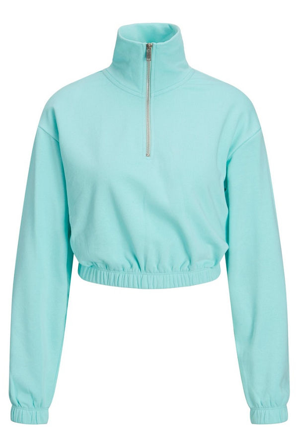 JXALFA REG LS EVERY ZIP SWEAT SWT NOOS - ΜΠΛΕ