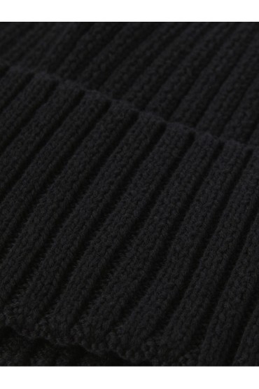 JACPRIME COTTON BEANIE NOOS - ΜΑΥΡΟ