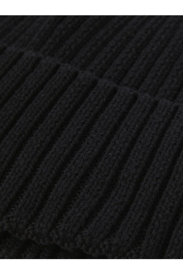 JACPRIME COTTON BEANIE NOOS - ΜΑΥΡΟ
