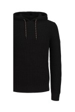 JJLIAMKNIT HOODIE PLS - ΜΑΥΡΟ