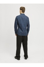 JJJOE PRINT SHIRT LS SS25 - ΜΠΛΕ