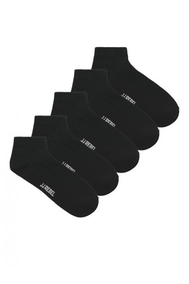 JREBREBEL LOGO SHORT SOCKS 5 PACK - ΜΑΥΡΟ