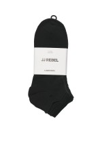 JREBREBEL LOGO SHORT SOCKS 5 PACK - ΜΑΥΡΟ