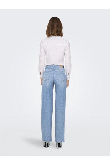 ONLJUICY HW WIDE LEG REA141 DNM NOOS - ΜΠΛΕ ΑΝΟΙΧΤΟ