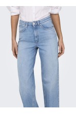 ONLJUICY HW WIDE LEG REA141 DNM NOOS - ΜΠΛΕ ΑΝΟΙΧΤΟ