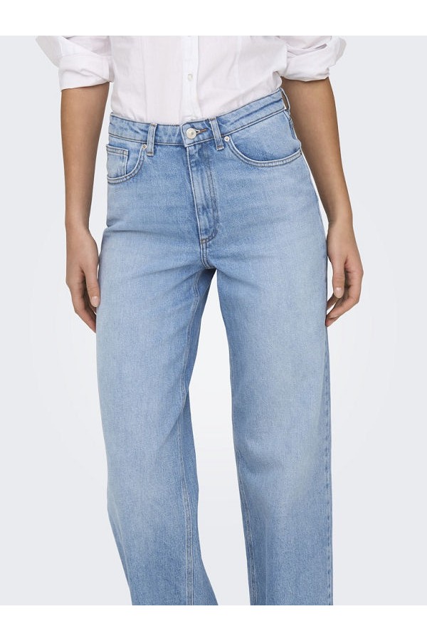 ONLJUICY HW WIDE LEG REA141 DNM NOOS - ΜΠΛΕ ΑΝΟΙΧΤΟ