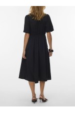 VMRORY SS CALF DRESS WVN EXP - ΜΑΥΡΟ
