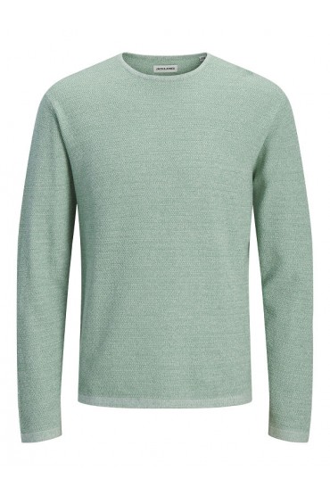 JJEGEORGE KNIT CREW NECK NOOS - ΠΡΑΣΙΝΟ