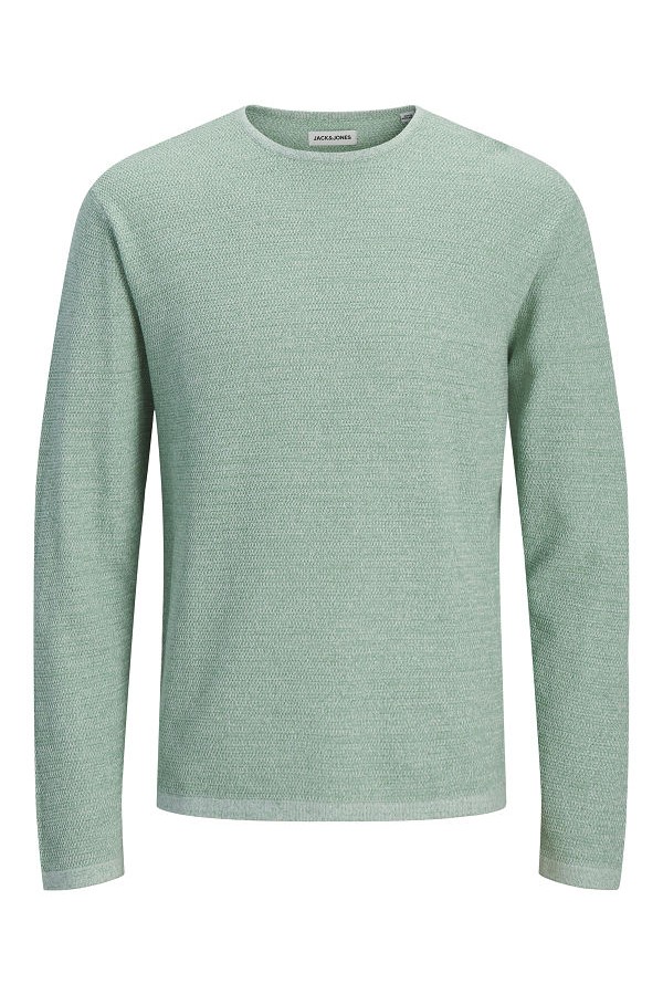JJEGEORGE KNIT CREW NECK NOOS - ΠΡΑΣΙΝΟ