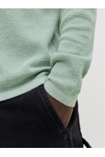 JJEGEORGE KNIT CREW NECK NOOS - ΠΡΑΣΙΝΟ