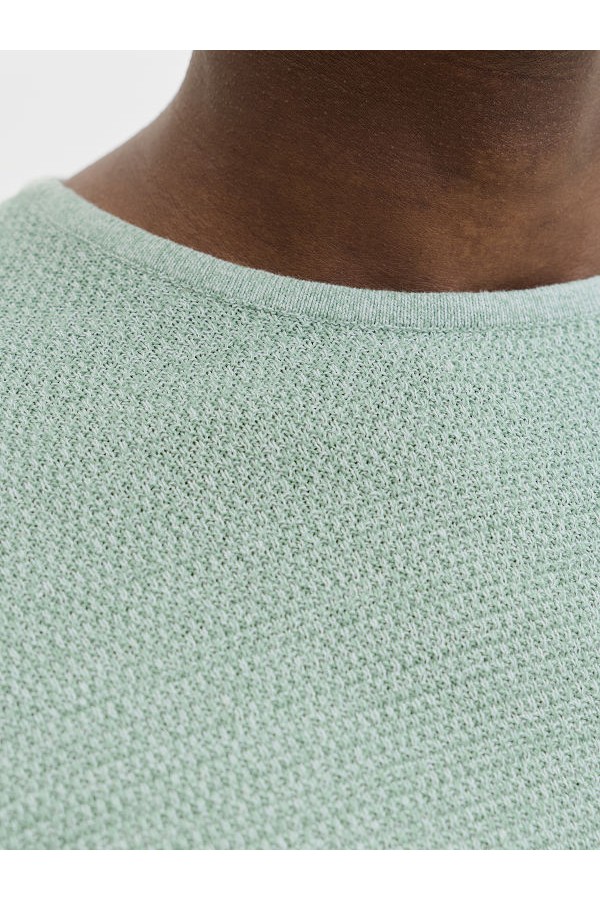 JJEGEORGE KNIT CREW NECK NOOS - ΠΡΑΣΙΝΟ